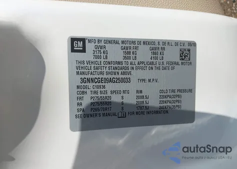 2010 Chevrolet Avalanche 1500 Ltz из США, поврежденный, VIN 3GNNCGE09AG250033